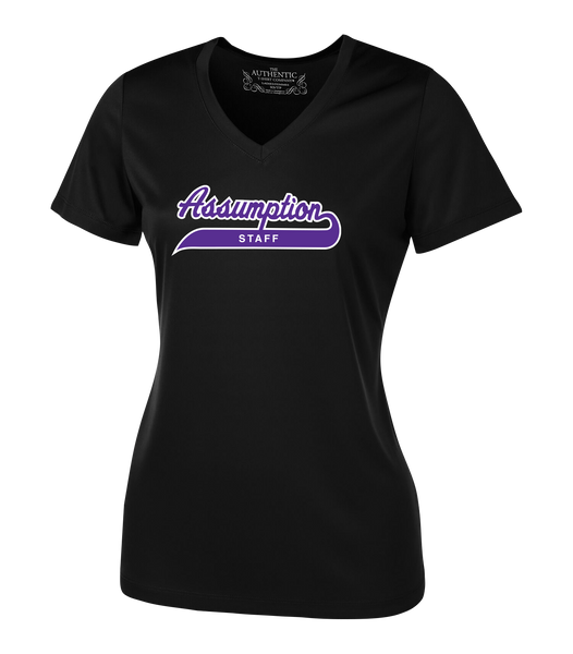 Assumption Staff Ladies 'Alternate Script' Dri-Fit Short Sleeve