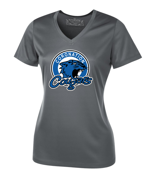 Coronation Cougars Staff Ladies Dri-Fit Short Sleeve