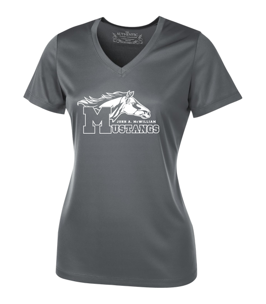 Mustang Staff Ladies 'Alternate Script' Dri-Fit Short Sleeve