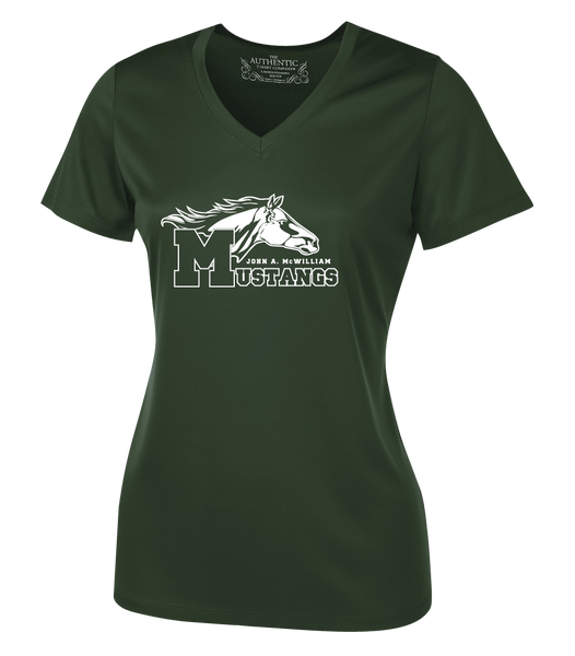 Mustang Staff Ladies 'Alternate Script' Dri-Fit Short Sleeve