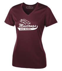 David Maxwell Mustangs Staff Ladies 'Alternate Script' Dri-Fit Short Sleeve