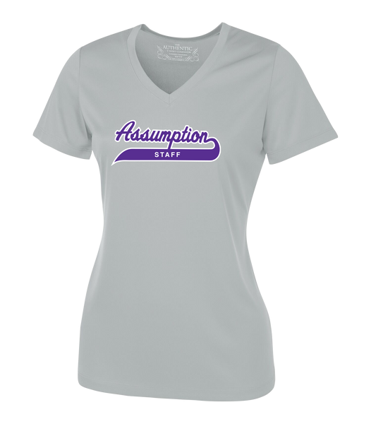 Assumption Staff Ladies 'Alternate Script' Dri-Fit Short Sleeve