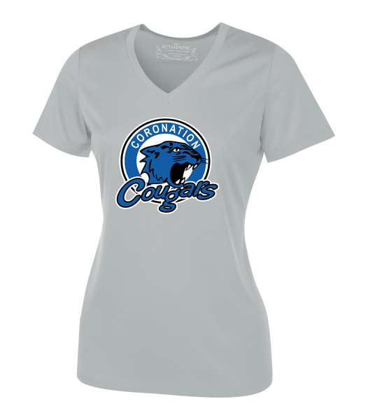 Coronation Cougars Staff Ladies Dri-Fit Short Sleeve