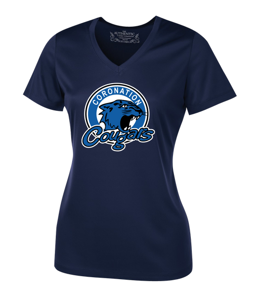 Coronation Cougars Staff Ladies Dri-Fit Short Sleeve