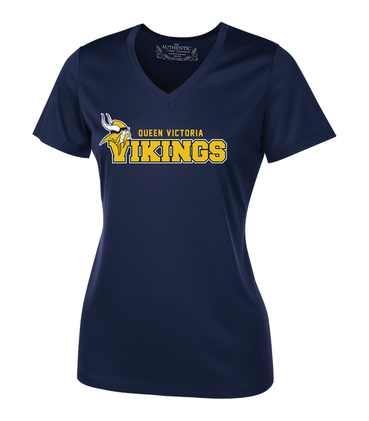 Queen Victoria Staff Ladies 'Alternate Script' Dri-Fit Short Sleeve