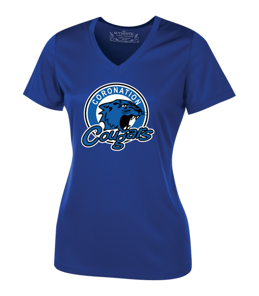 Coronation Cougars Staff Ladies Dri-Fit Short Sleeve