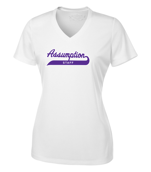 Assumption Staff Ladies 'Alternate Script' Dri-Fit Short Sleeve