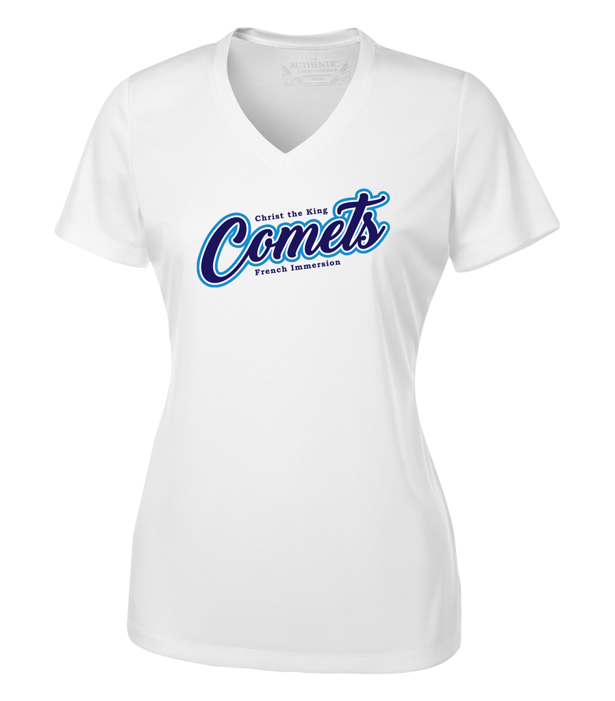 Comets Script Comets Script Ladies Dri-Fit Short Sleeve with Printed Logo – Wear it Proud