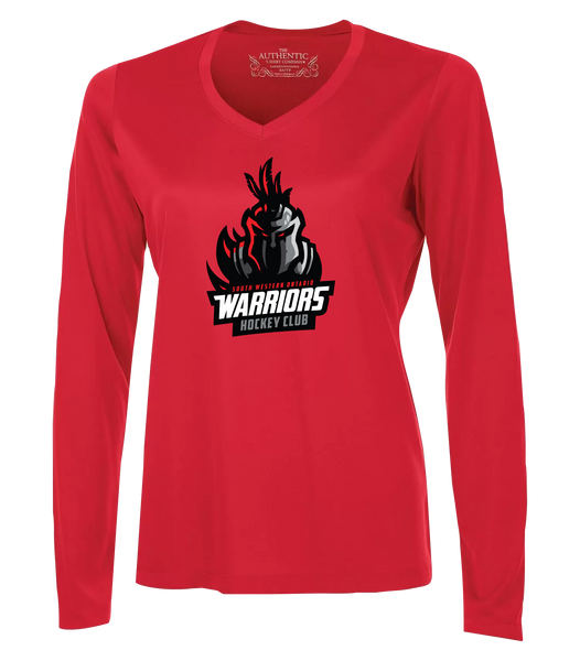 SWO Warriors Ladies Dri-Fit Long Sleeve with Printed Logo