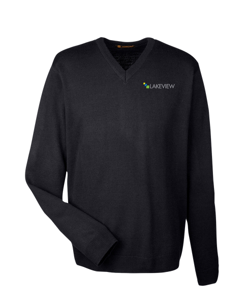 Lakeview Adult V-Neck Sweater with Embroidered Logo