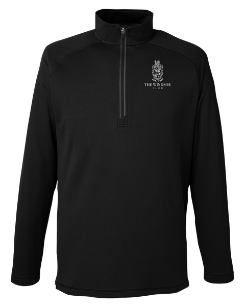 The Windsor Club Mens Freestyle Half-Zip Pullover with Embroidered Logo