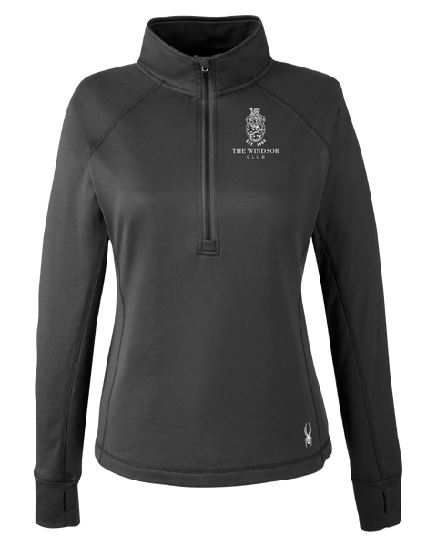 The Windsor Club Ladies Freestyle Half-Zip Pullover with Embroidered Logo