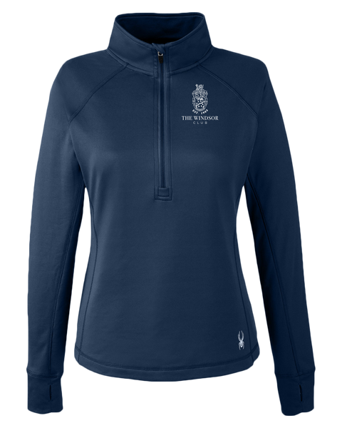 The Windsor Club Ladies Freestyle Half-Zip Pullover with Embroidered Logo