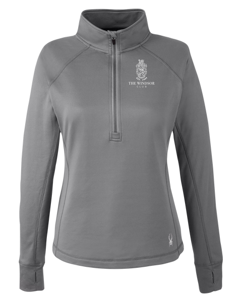The Windsor Club Ladies Freestyle Half-Zip Pullover with Embroidered Logo