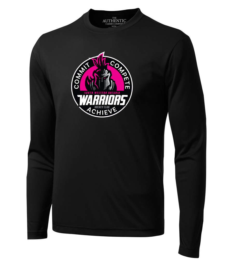 SWO Warriors Pink Badge Adult Dri-Fit Long Sleeve with Printed Logo