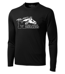 Mustang Staff Adult Dri-Fit Long Sleeve with Printed Logo