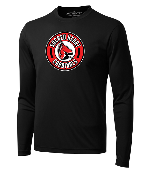 Sacred Heart Cardinals Youth Dri-Fit Long Sleeve with Printed Logo