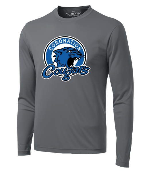 Coronation Cougars Youth Dri-Fit Long Sleeve with Printed Logo