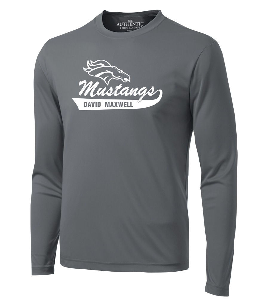 Mustangs Adult Dri-Fit Long Sleeve with Printed Logo