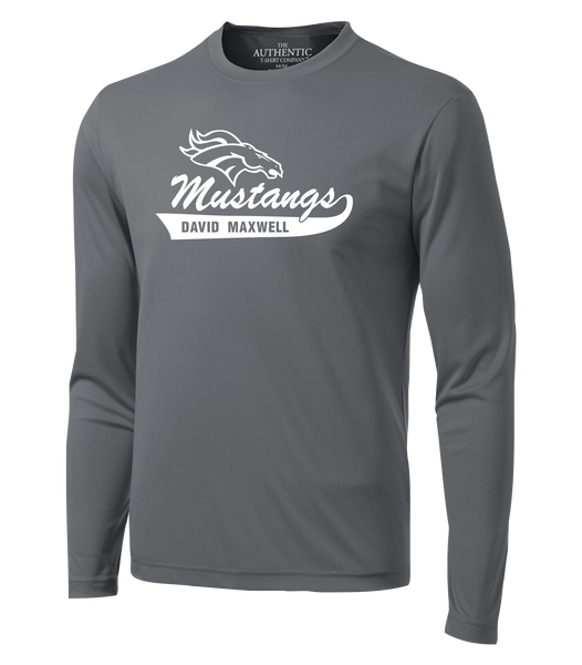 Mustangs Adult Dri-Fit Long Sleeve with Printed Logo