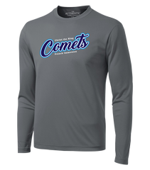 Comets Script Youth Dri-Fit Long Sleeve with Printed Logo