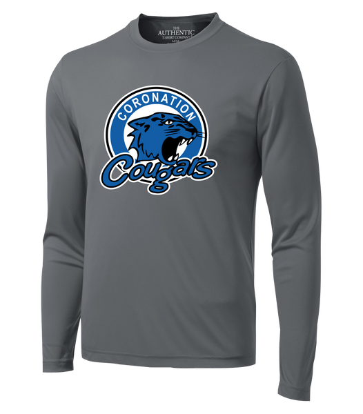 Coronation Cougars Adult Dri-Fit Long Sleeve with Printed Logo