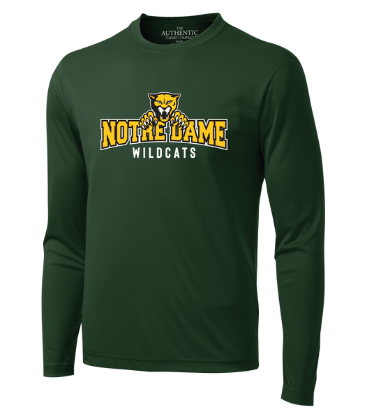 Wildcats Staff Adult Dri-Fit Long Sleeve with Printed Logo