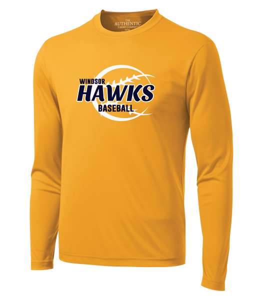 Hawks Baseball Adult Dri-Fit Long Sleeve with Printed Logo