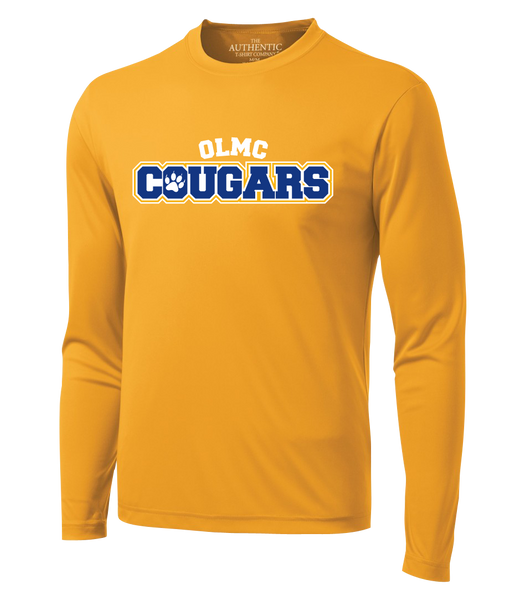 OLMC Cougars Youth Dri-Fit Long Sleeve with Printed Logo