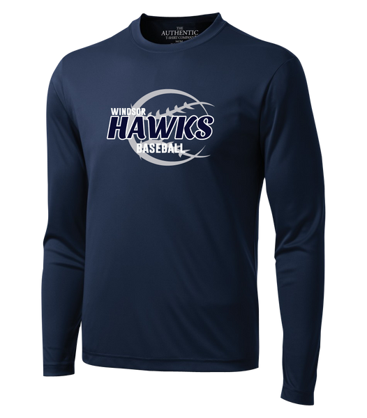 Hawks Baseball Youth Dri-Fit Long Sleeve with Printed Logo