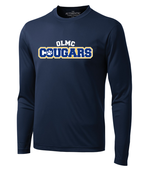 OLMC Cougars Adult Dri-Fit Long Sleeve with Printed Logo
