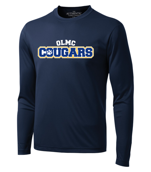 Cougars Staff Adult Dri-Fit Long Sleeve with Printed Logo