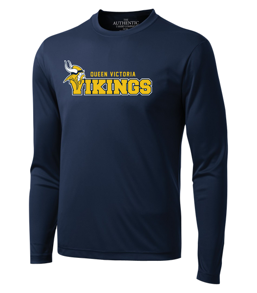 Queen Victoria Adult Dri-Fit Long Sleeve with Printed Logo
