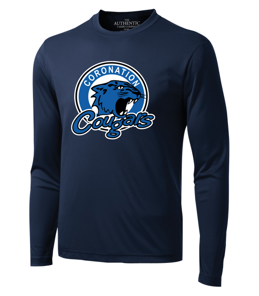 Coronation Cougars Youth Dri-Fit Long Sleeve with Printed Logo