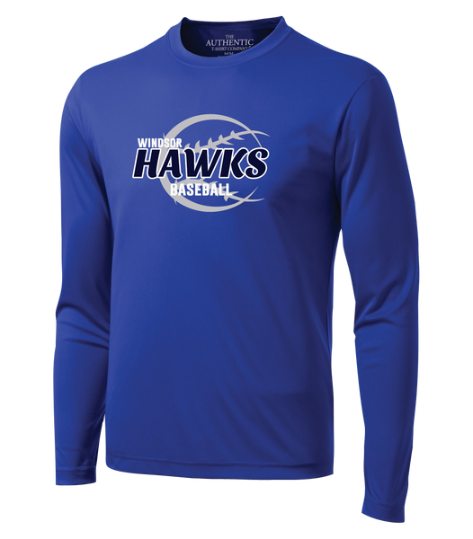 Hawks Baseball Adult Dri-Fit Long Sleeve with Printed Logo