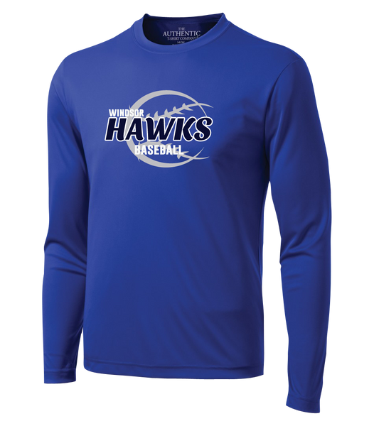 Hawks Baseball Youth Dri-Fit Long Sleeve with Printed Logo