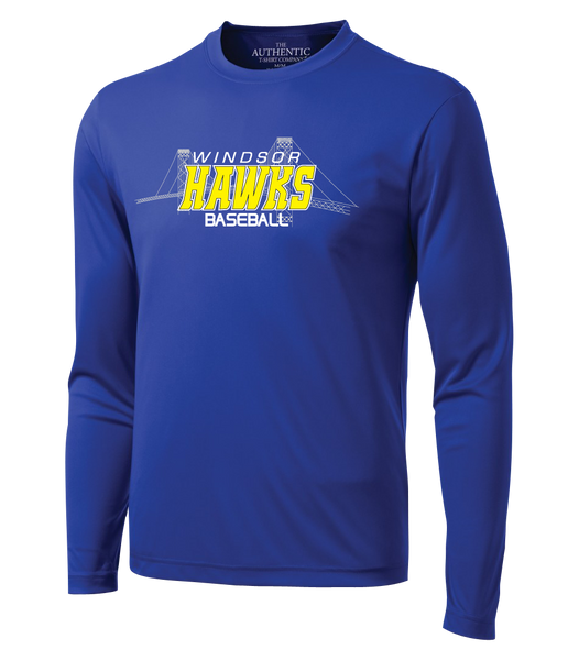Windsor Hawks Baseball Youth Dri-Fit Long Sleeve with Printed Logo