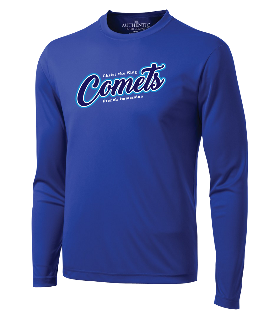 Comets Script Comets Script Adult Dri-Fit Long Sleeve with Printed Logo – Wear it Proud