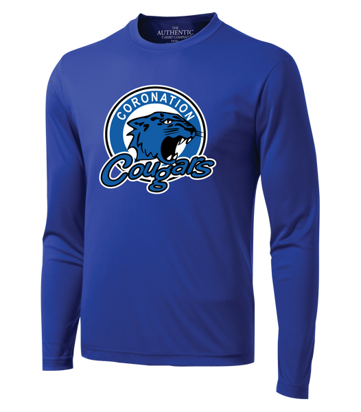 Coronation Cougars Youth Dri-Fit Long Sleeve with Printed Logo