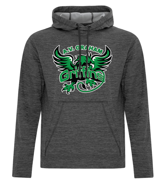 Griffins Staff Ladies Hooded Applique Sweatshirt with Personalized Lower Back