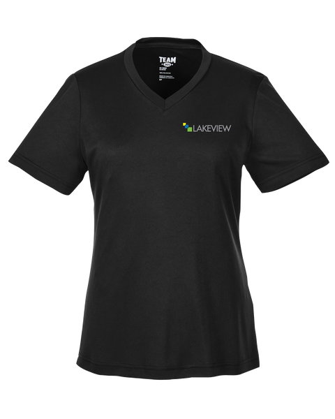 Lakeview Ladies Performance T-Shirt with Embroidered Logo