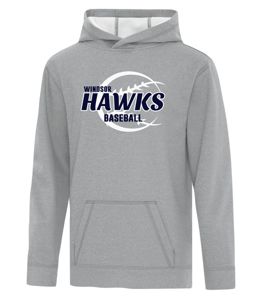 Hawks Baseball Youth Dri-Fit Hoodie With Printed Logo