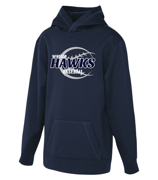 Hawks Baseball Youth Dri-Fit Hoodie With Printed Logo