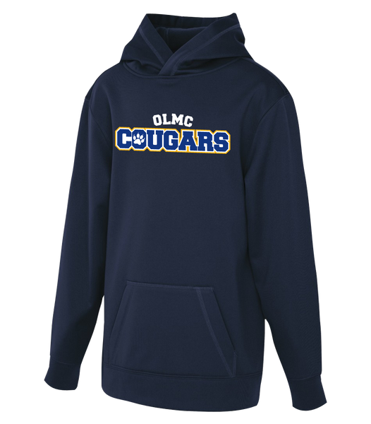 OLMC Cougars Youth Dri-Fit Hoodie With Printed Logo