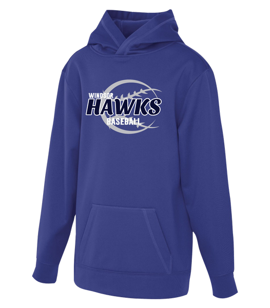 Hawks Baseball Youth Dri-Fit Hoodie With Printed Logo