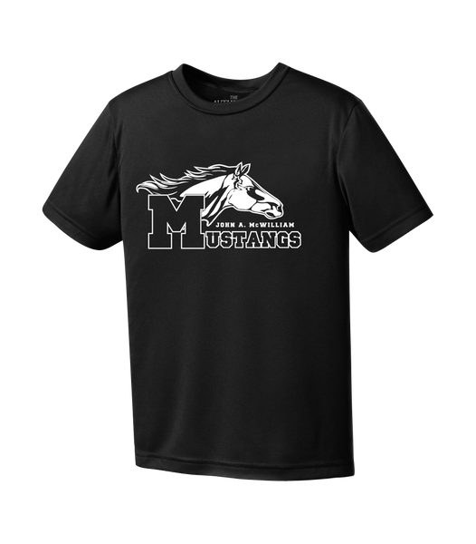 Mustang Youth Dri-Fit T-Shirt with Printed Logo