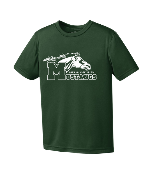 Mustang Youth Dri-Fit T-Shirt with Printed Logo