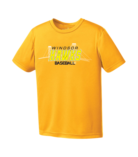 Windsor Hawks Baseball Youth Dri-Fit T-Shirt with Printed Logo