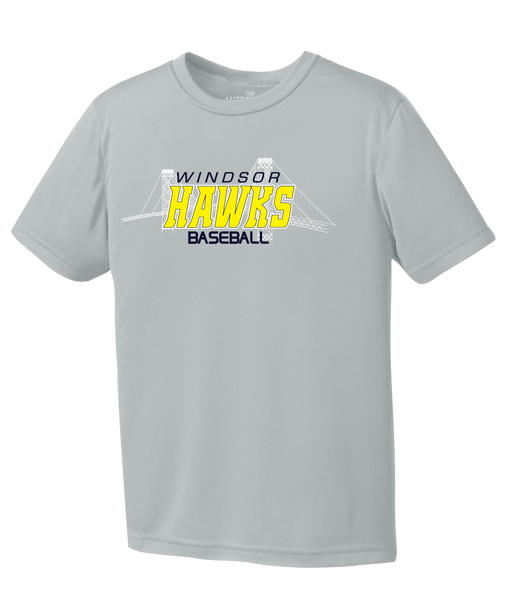 Windsor Hawks Baseball Adult Dri-Fit T-Shirt with Printed Logo
