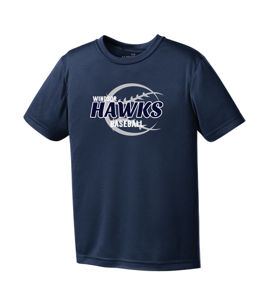 Hawks Baseball Youth Dri-Fit T-Shirt with Printed Logo